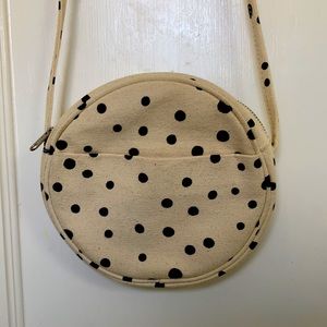 Baggu mini canvas circle purse